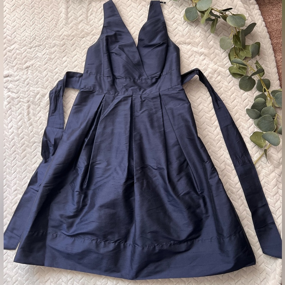 Talbots Navy blue taffeta dress, 6P